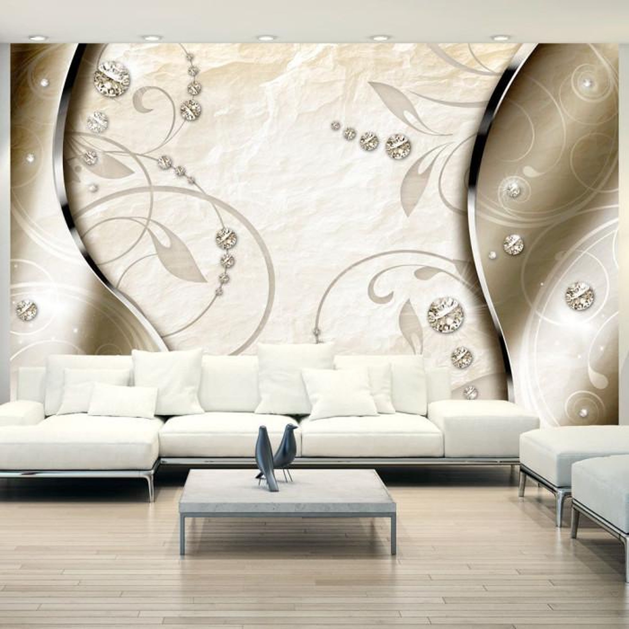 Paris Prix Papier Peint  Gold Ornament. Coloris disponibles : Multicolore