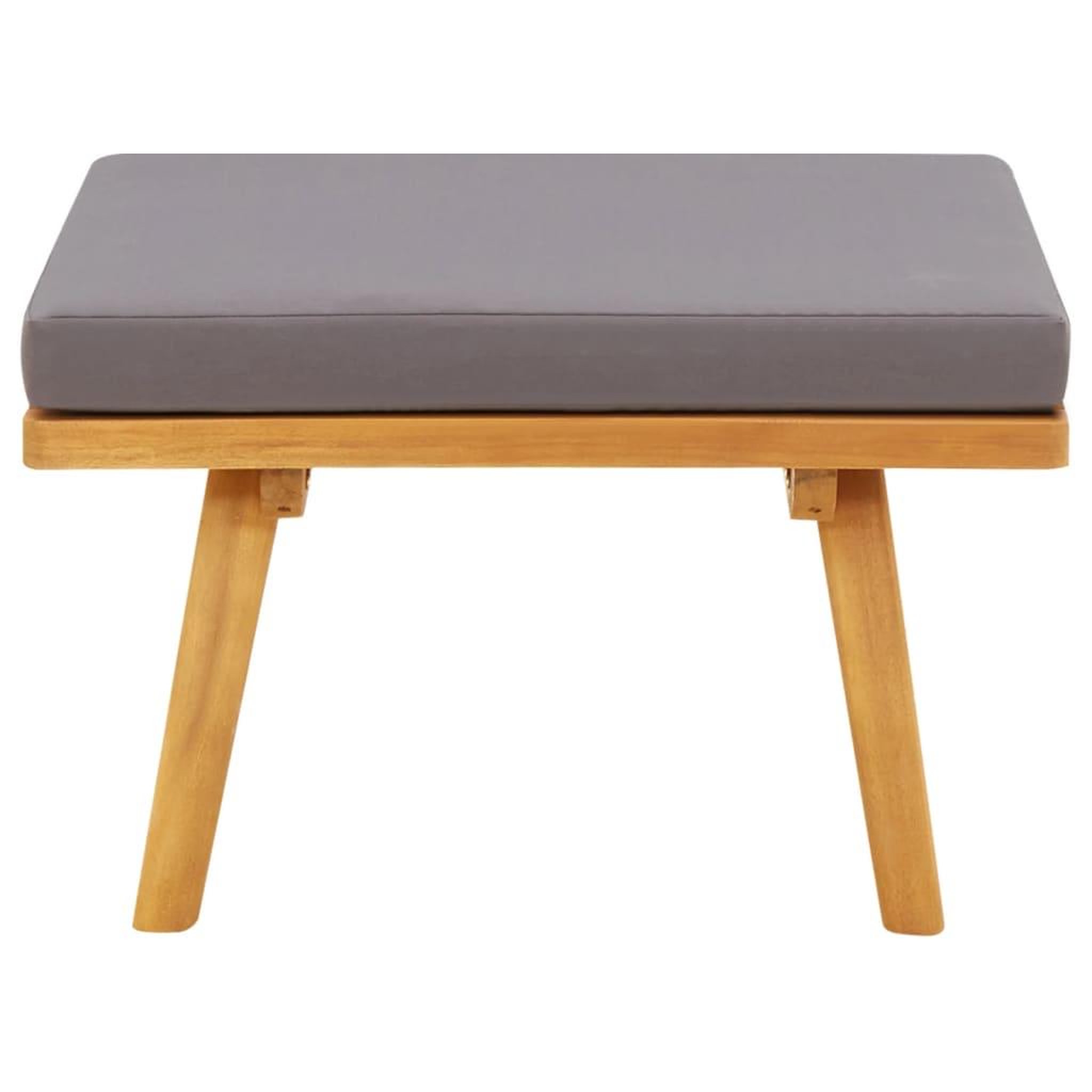 Voir la diapositive 2 : VIDAXL Repose-pied de jardin avec coussin 60x60x29 cm Bois d'acacia