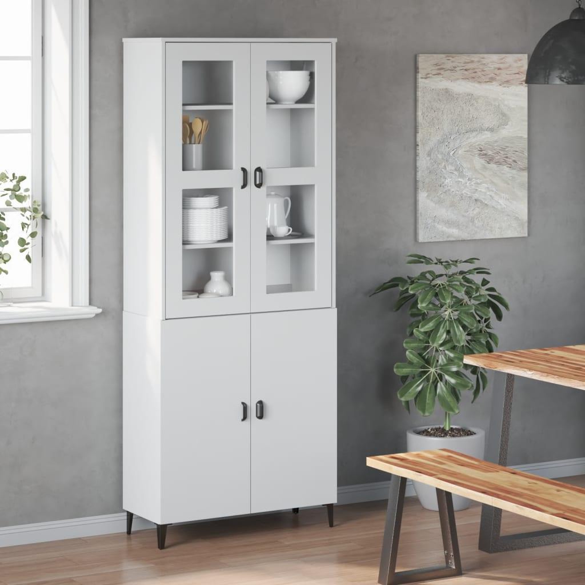 Voir la diapositive 3 : VIDAXL Dessus pour buffet VIKEN blanc bois d'ingenierie