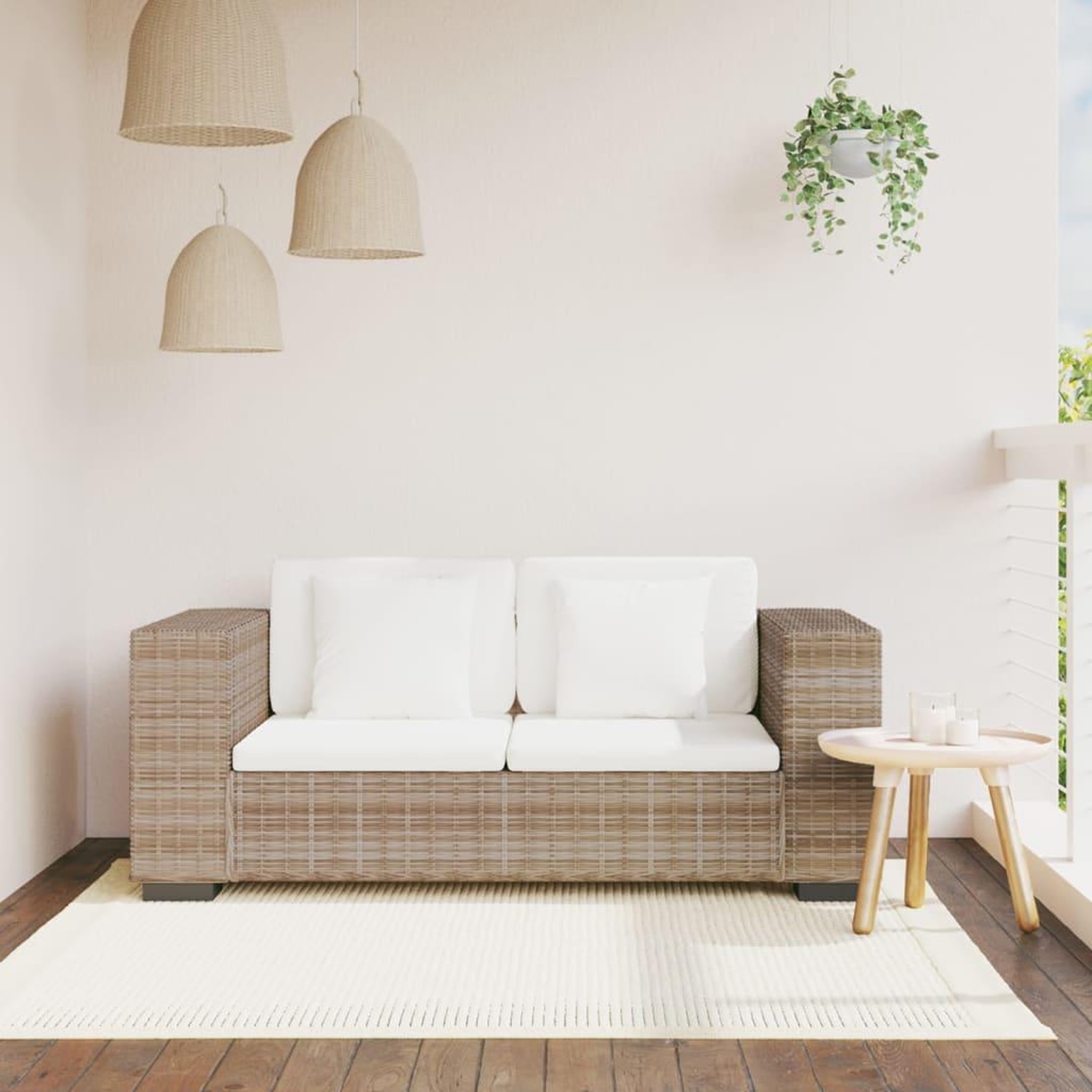 Voir la diapositive 1 : VIDAXL Ensemble de canape 2 places 7 pieces Rotin veritable