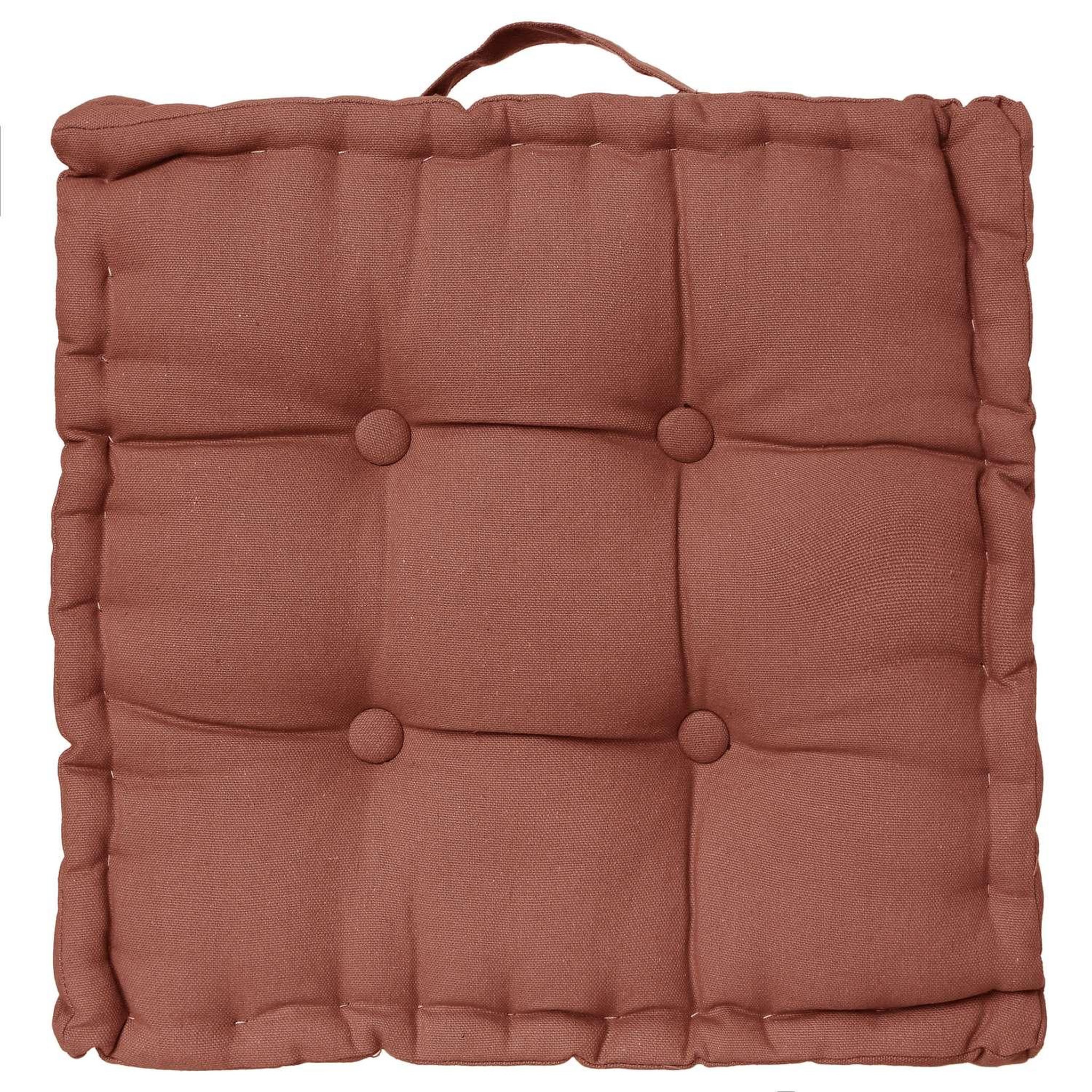 ATMOSPHERA Coussin de sol - 40 x 40 cm - terracotta