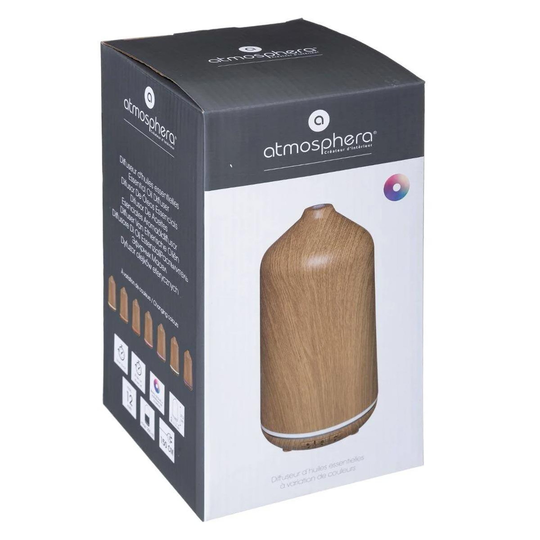 Voir la diapositive 4 : COMPTOIR DE LA BOUGIE Diffuseur d'huiles essentielles  bois  250ml naturel
