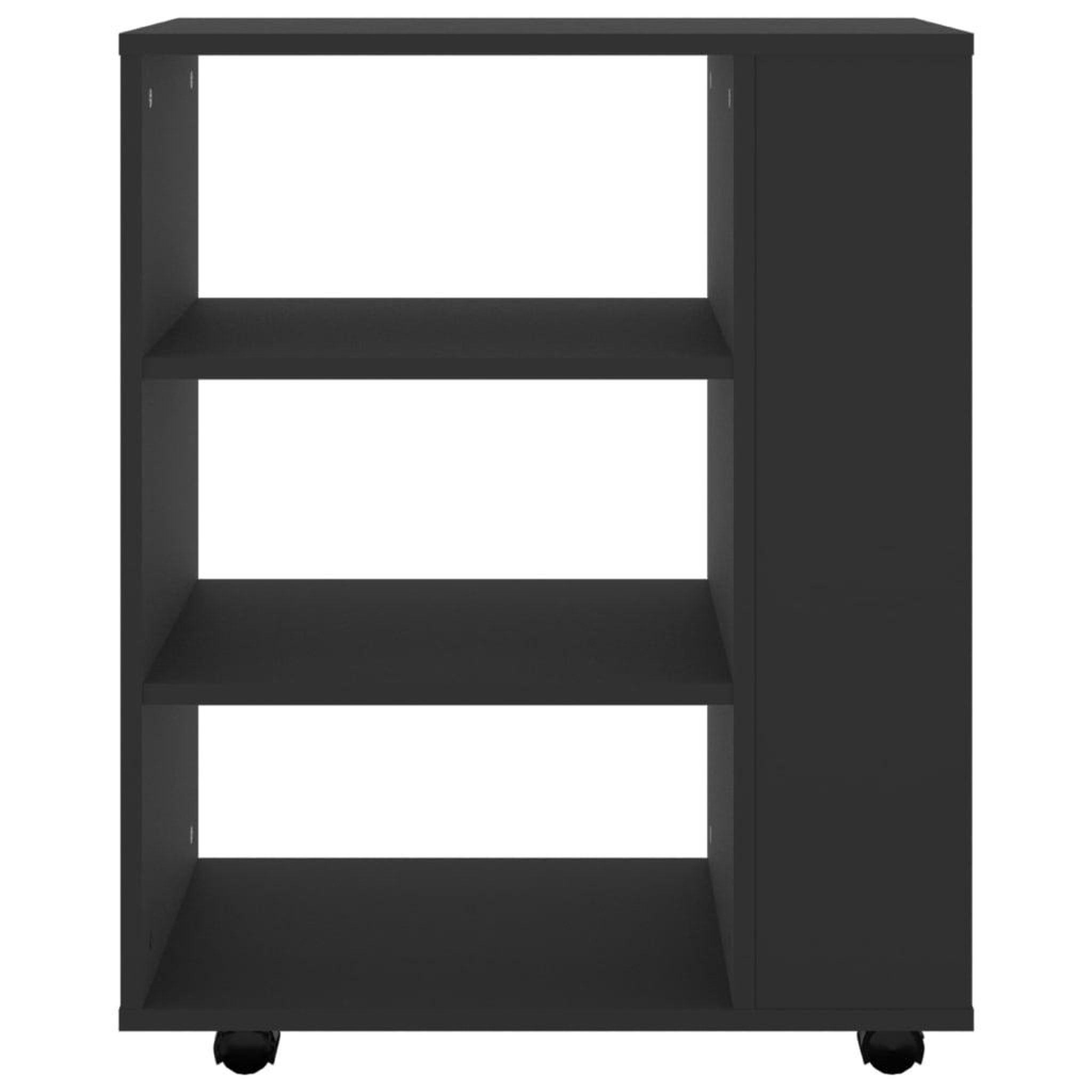 Voir la diapositive 4 : VIDAXL Armoire a roulettes Noir 60x35x75 cm Bois d'ingenierie