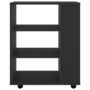 Voir la diapositive 4 : VIDAXL Armoire a roulettes Noir 60x35x75 cm Bois d'ingenierie