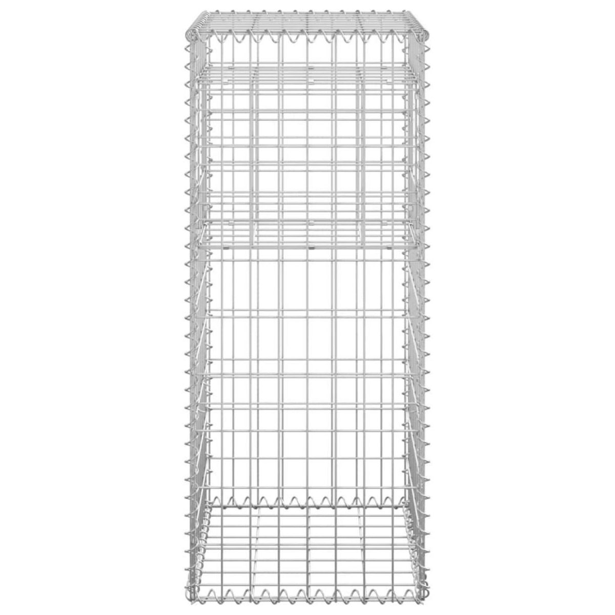 VIDAXL Poteaux a panier de gabion 2 pcs 40x40x100 cm Fer