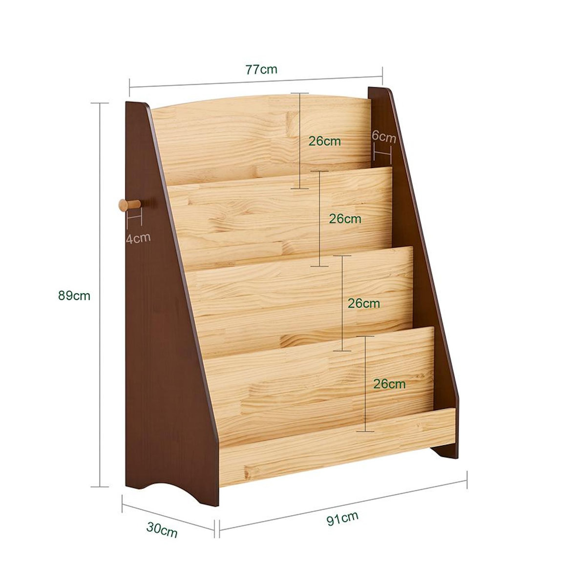 SOBUY SoBuy - Bibliothèque Enfant à 4 étagères - Nordique - KMB32