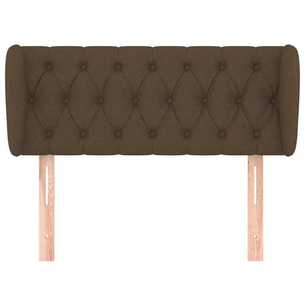 VIDAXL Tete de lit avec oreilles Marron fonce 103x23x78/88 cm Tissu