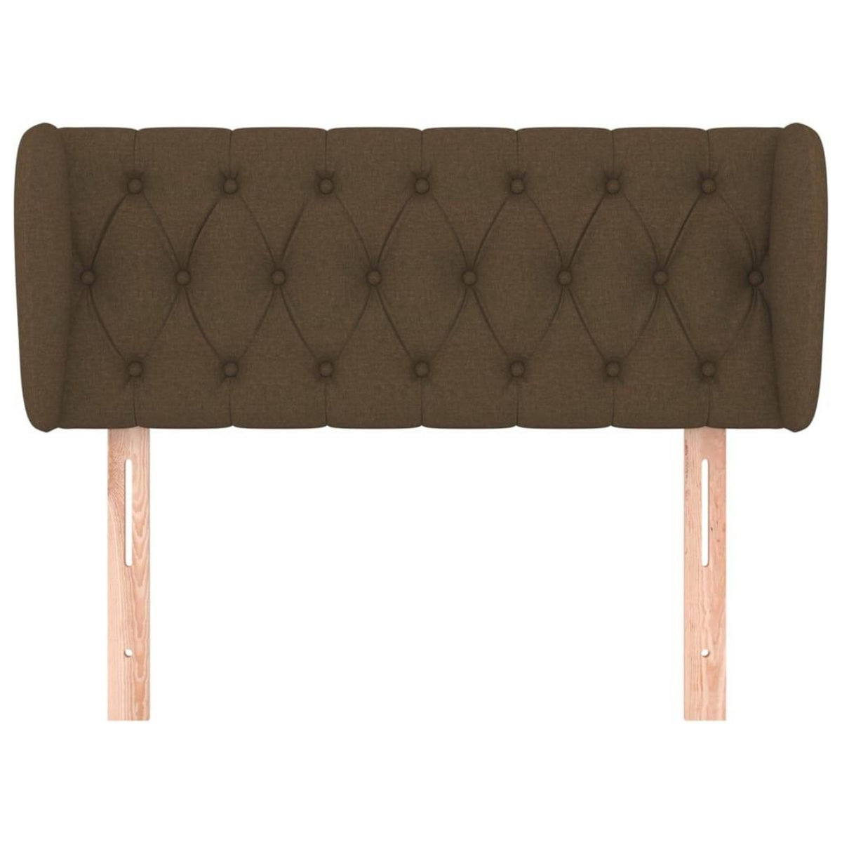 VIDAXL Tete de lit avec oreilles Marron fonce 103x23x78/88 cm Tissu