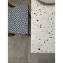Voir la diapositive 5 : Paris Prix Table de Jardin Carrée en Terrazzo  Bistro  70cm Blanc