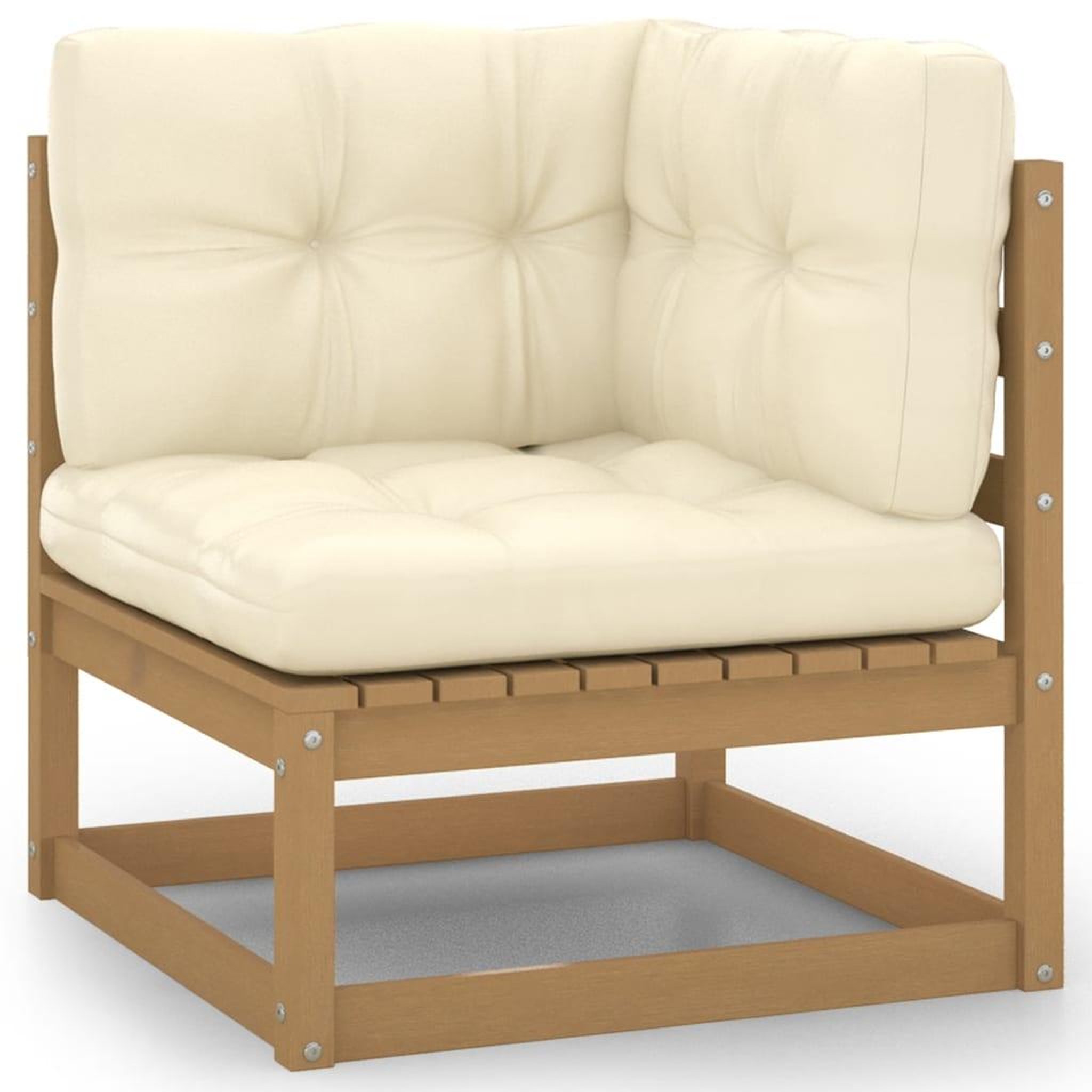 Voir la diapositive 3 : VIDAXL Salon de jardin 10 pcs avec coussins Marron miel Bois de pin
