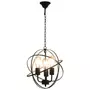 VIDAXL Lampe suspendue Noir Sphere 3 ampoules E27