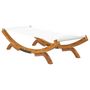 Voir la diapositive 5 : VIDAXL Lit de repos exterieur 100x188,5x44 cm Bois courbe massif Creme