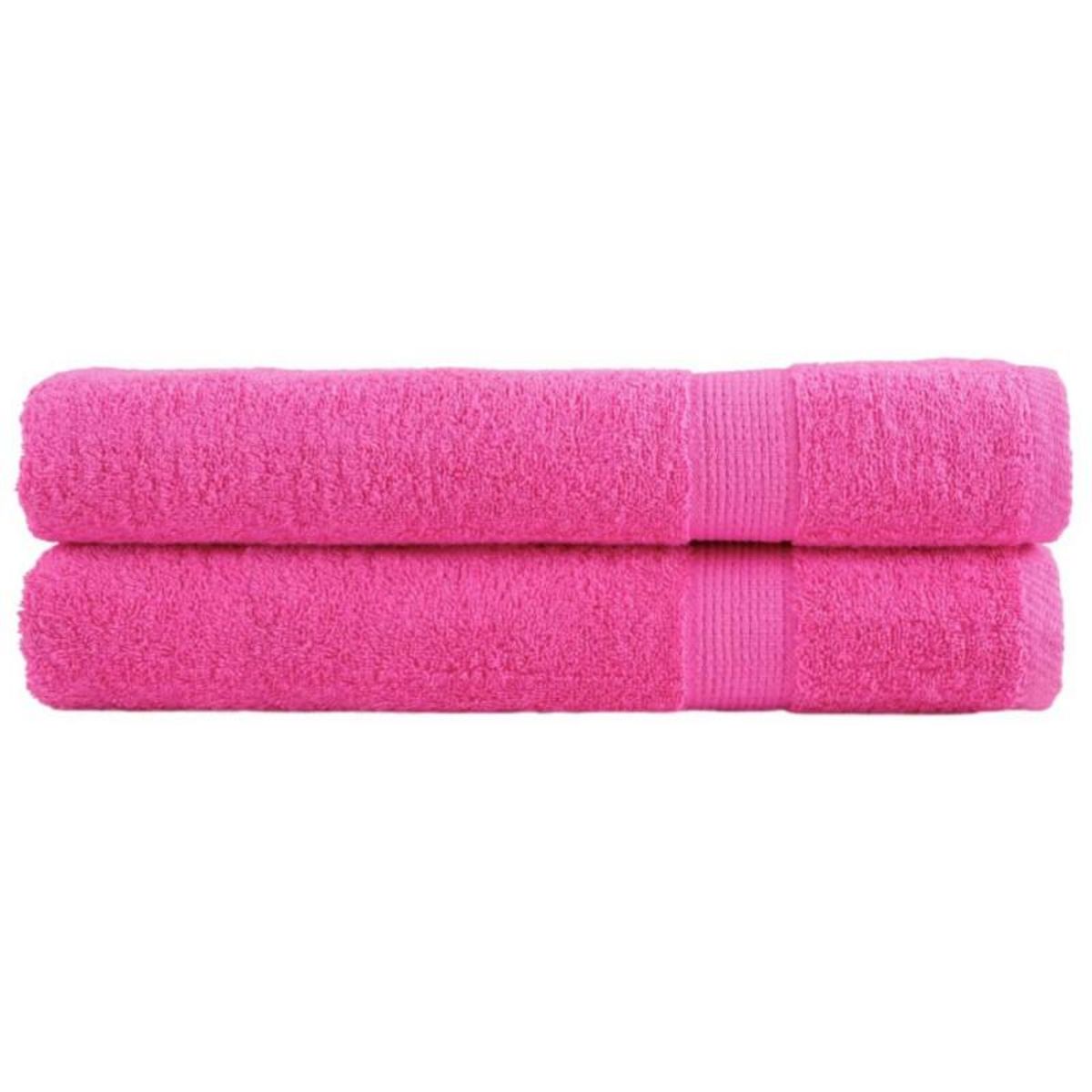 VIDAXL Serviettes de qualité supérieure SOLUND 2 pcs rose 600 g m²