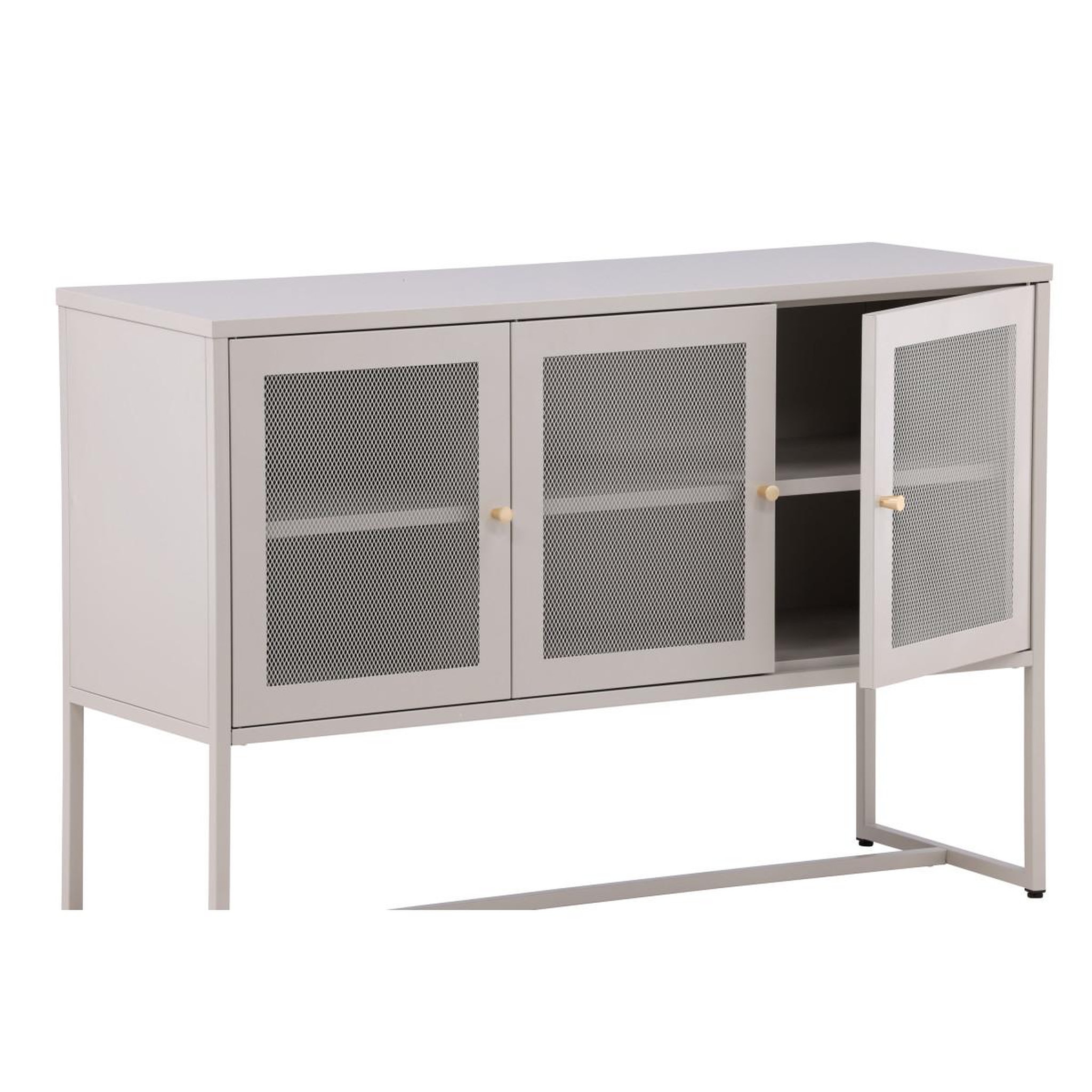 Voir la diapositive 5 : Paris Prix Bahut 3 portes en métal  malla  120cm beige