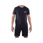 SERGE BLANCO Ensemble homme Pyjama court T-shirt col rond West. Coloris disponibles : Noir