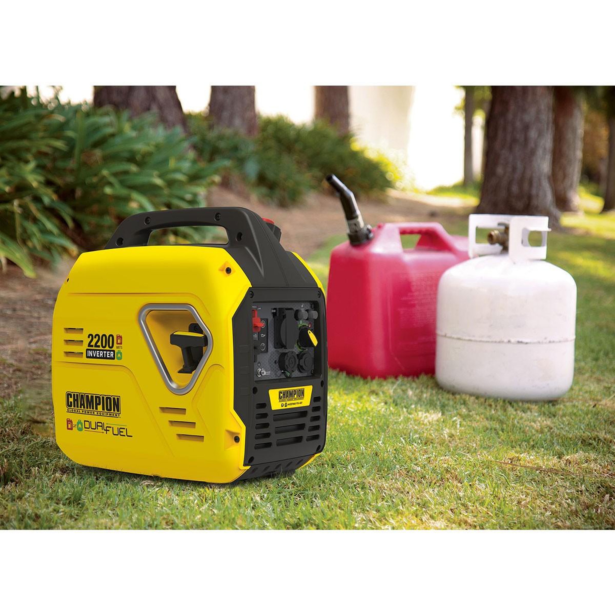 Voir la diapositive 2 : CENTRALE BRICO Inverter Essence/propane 2200 Watts 'Mighty Atom' - 80cc - 44 x 29.2 x 45 cm