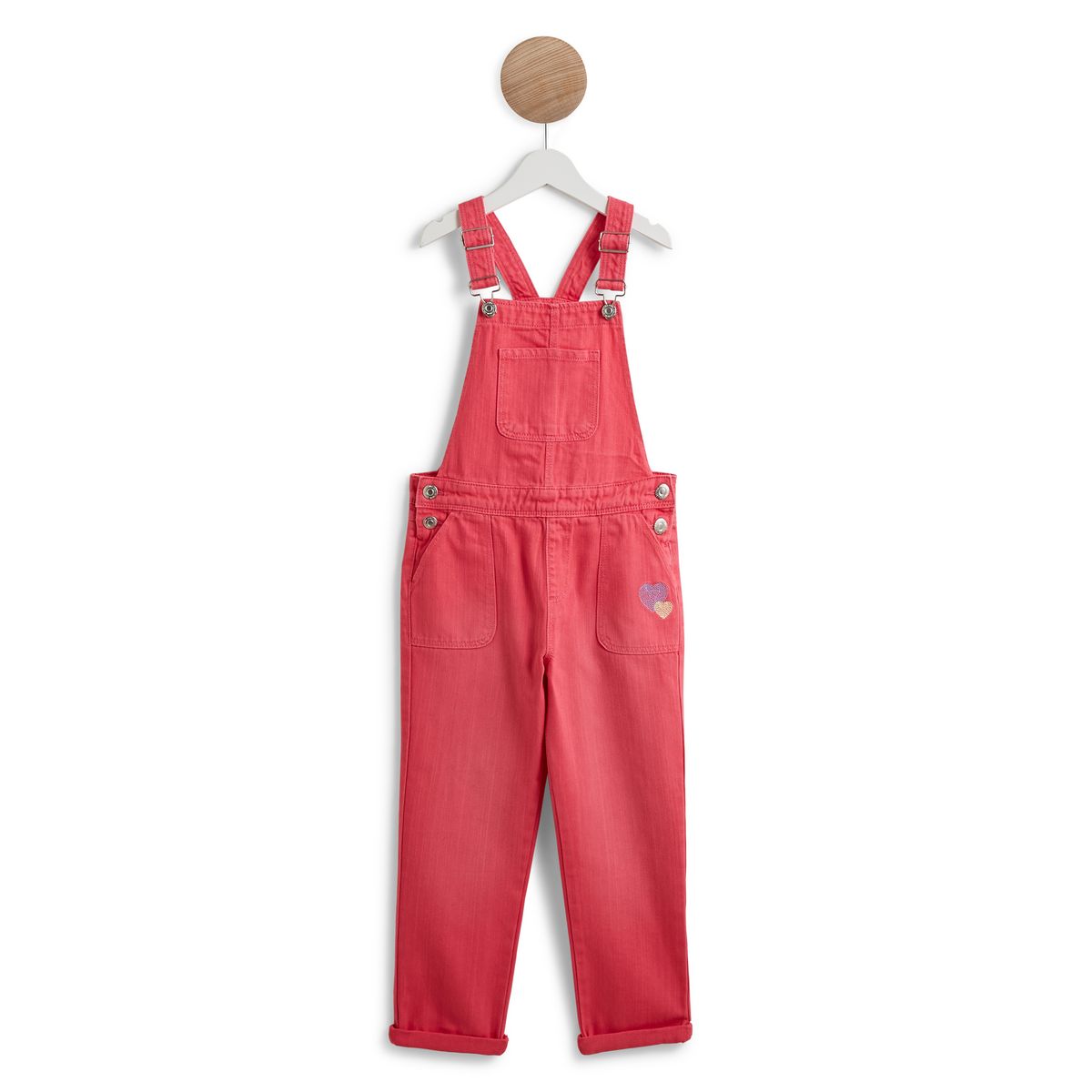INEXTENSO Salopette denim rose fille 