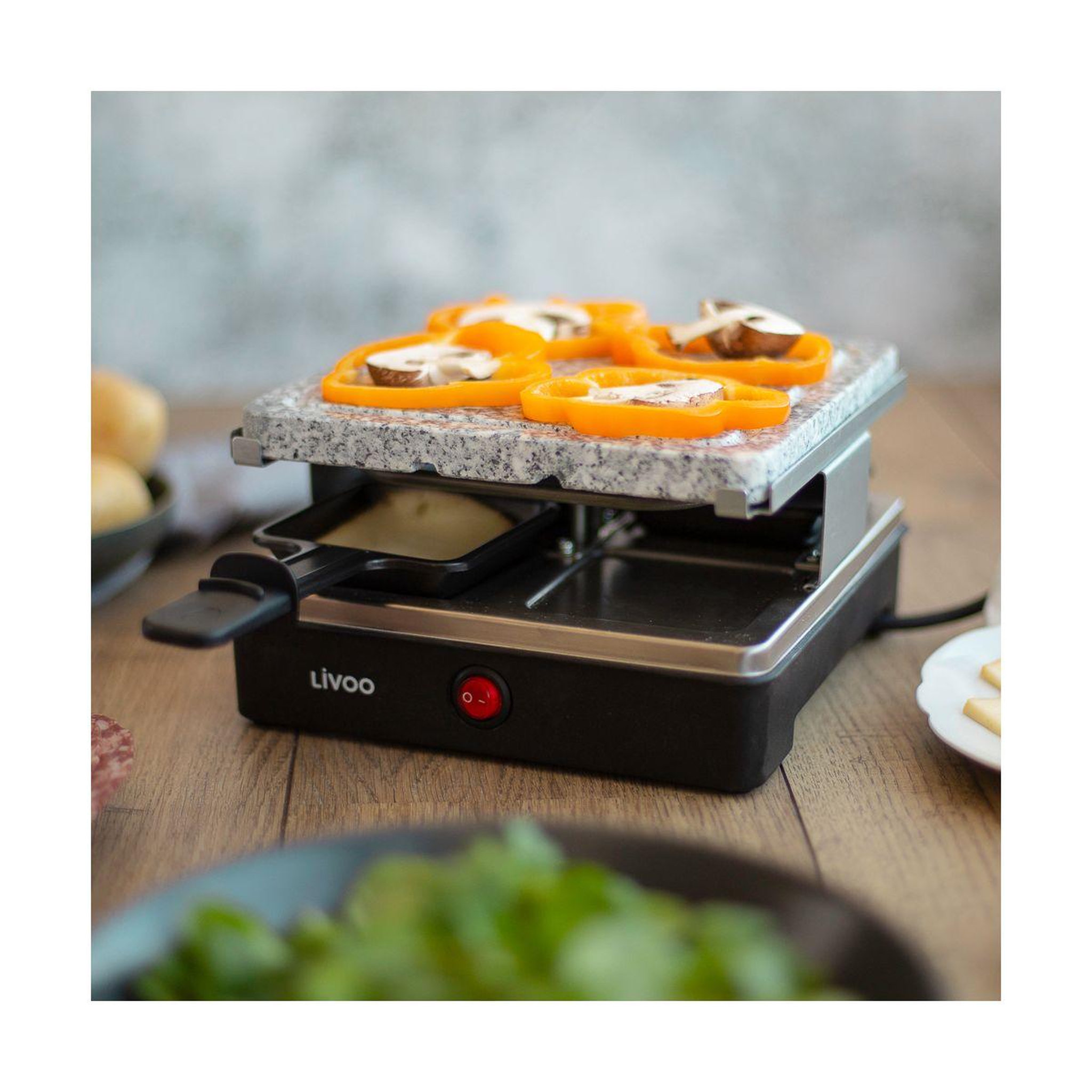Voir la diapositive 4 : LIVOO Raclette 4 personnes DOC242