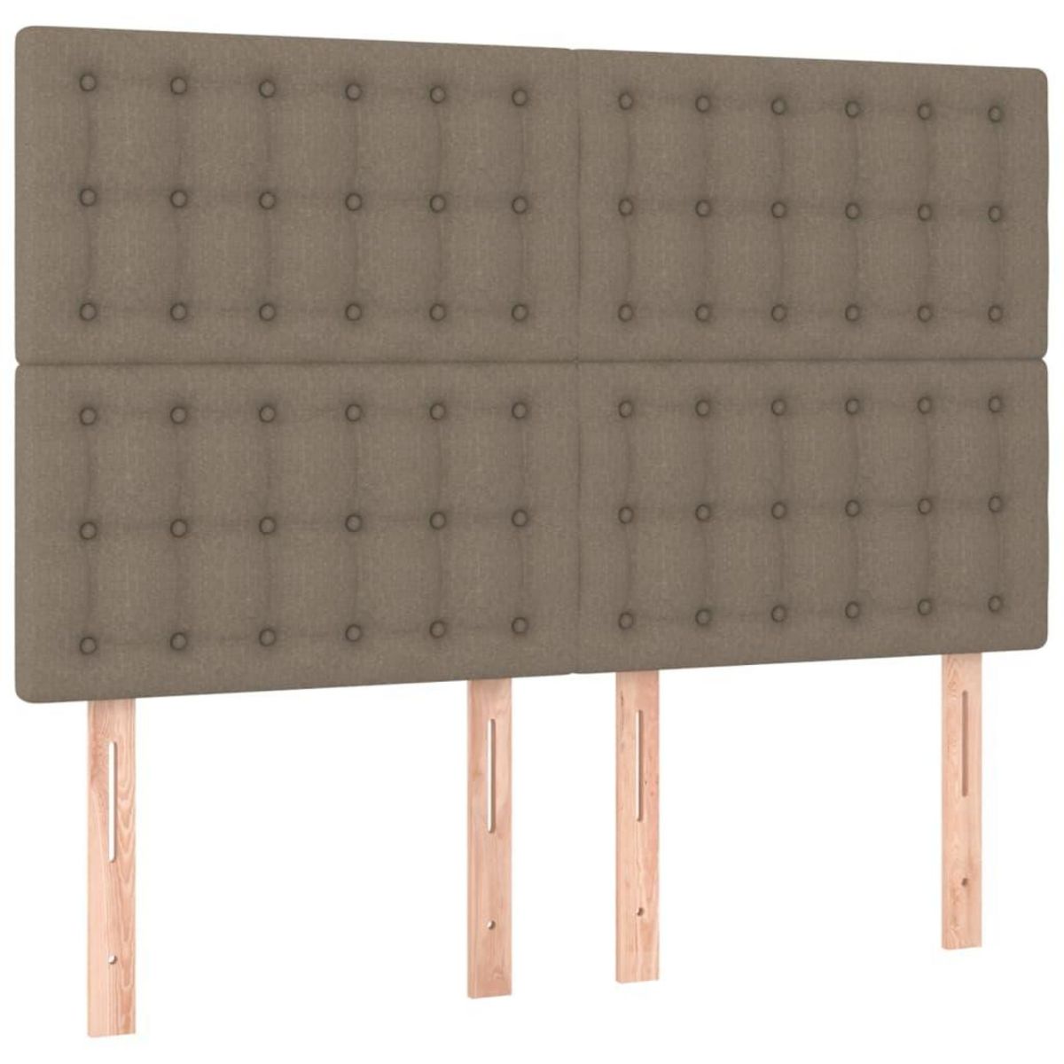 VIDAXL Tete de lit a LED Taupe 144x5x118/128 cm Tissu