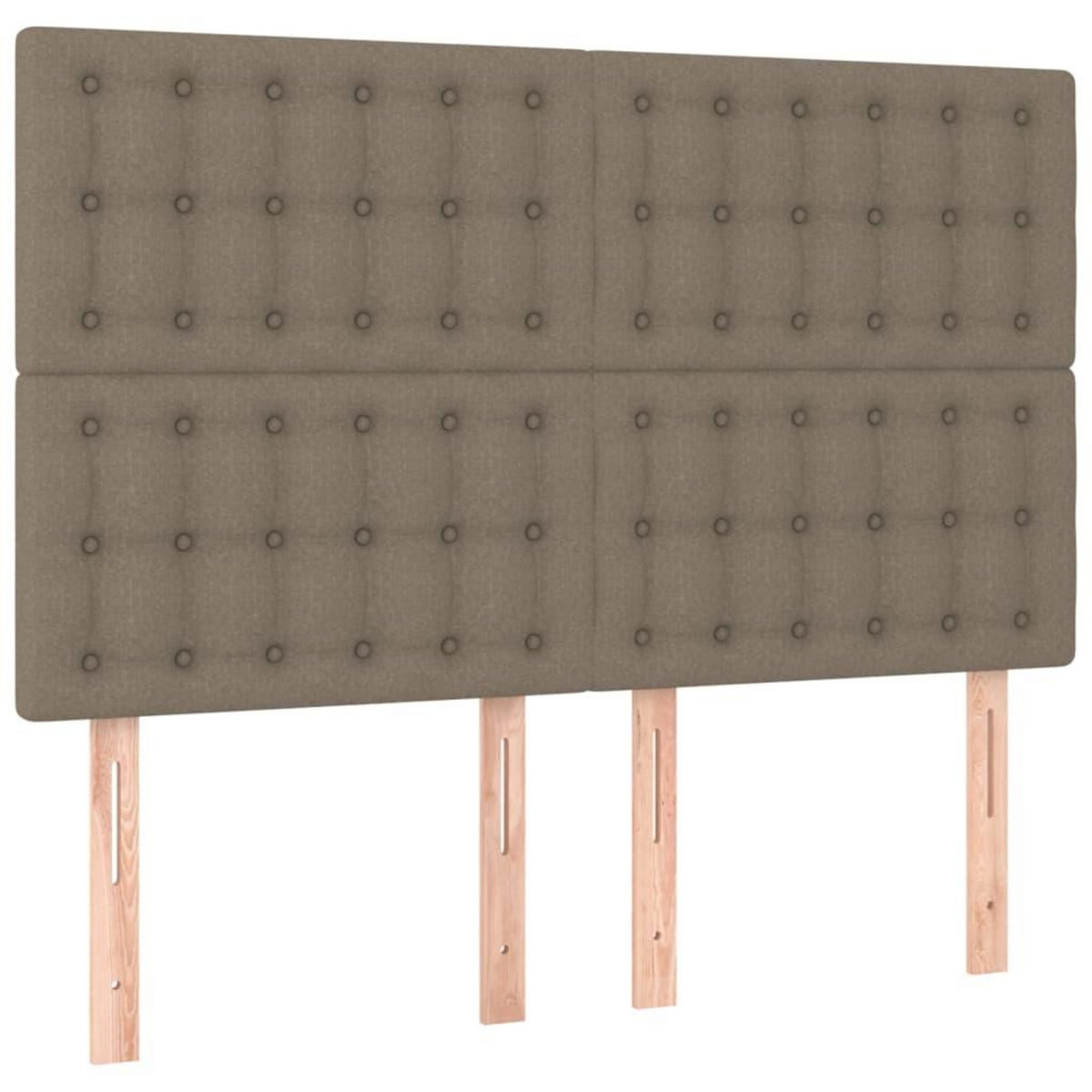 VIDAXL Tete de lit a LED Taupe 144x5x118/128 cm Tissu