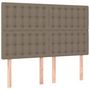 Voir la diapositive 4 : VIDAXL Tete de lit a LED Taupe 144x5x118/128 cm Tissu