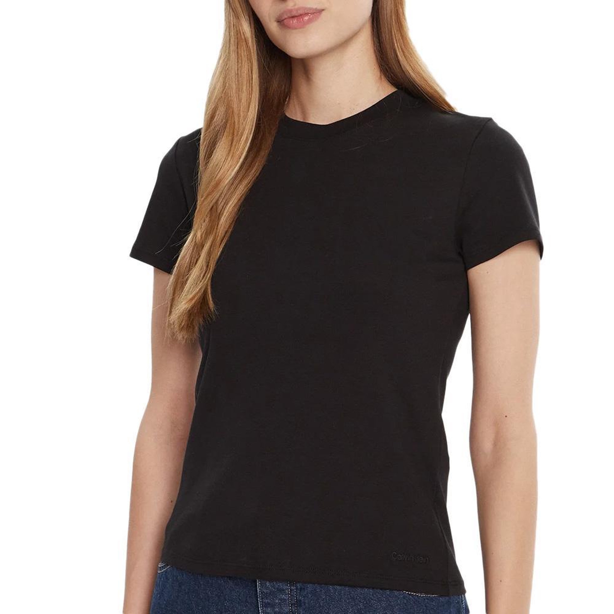 CALVIN KLEIN JEANS T-Shirt Noir Femme Calvin Klein Jeans Supima. Coloris disponibles : Noir