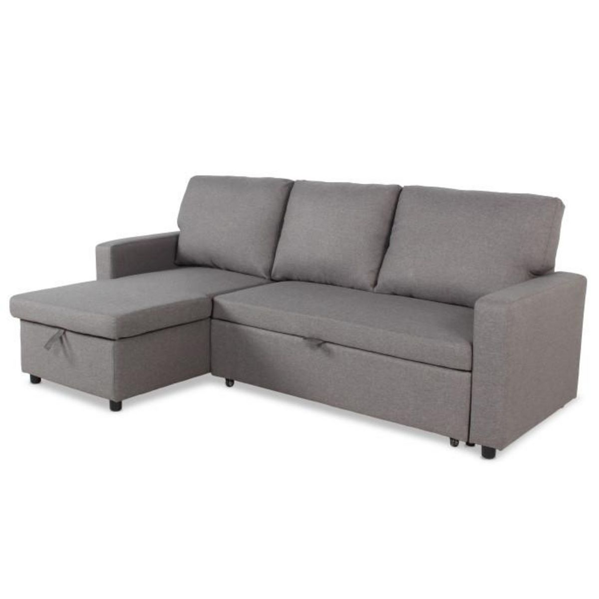Paris Prix Canapé d'Angle Gauche Convertible  Minera  215cm Gris