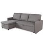Voir la diapositive 2 : Paris Prix Canapé d'Angle Gauche Convertible  Minera  215cm Gris
