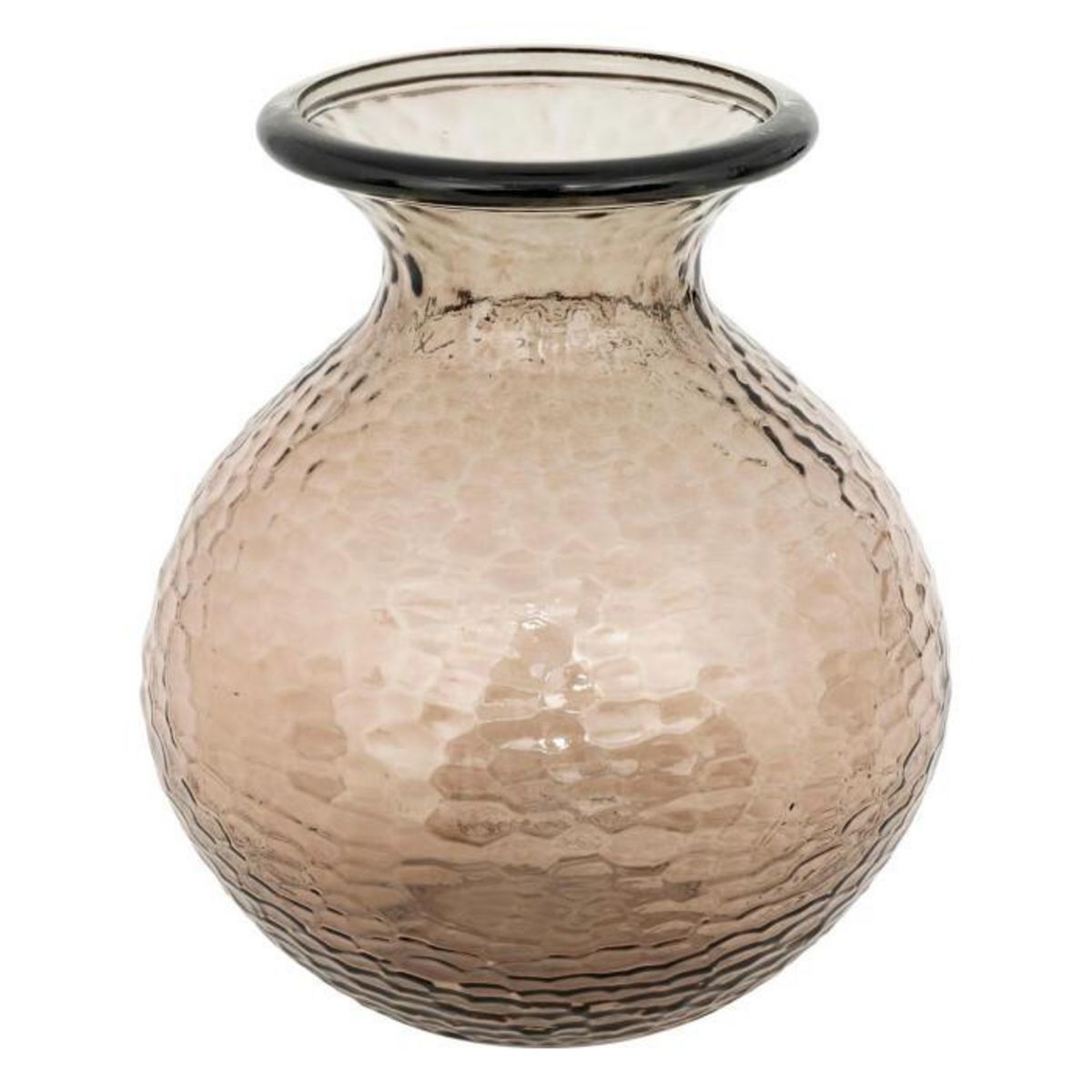 ATMOSPHERA Vase en Verre Martelé  Alric  33cm Marron