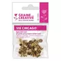 Graine créative 20 vis Chicago dorées - attaches cuir 10 mm x Ø 9,5 mm