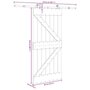 Voir la diapositive 6 : VIDAXL Porte coulissante et kit de quincaillerie 95x210 cm pin massif