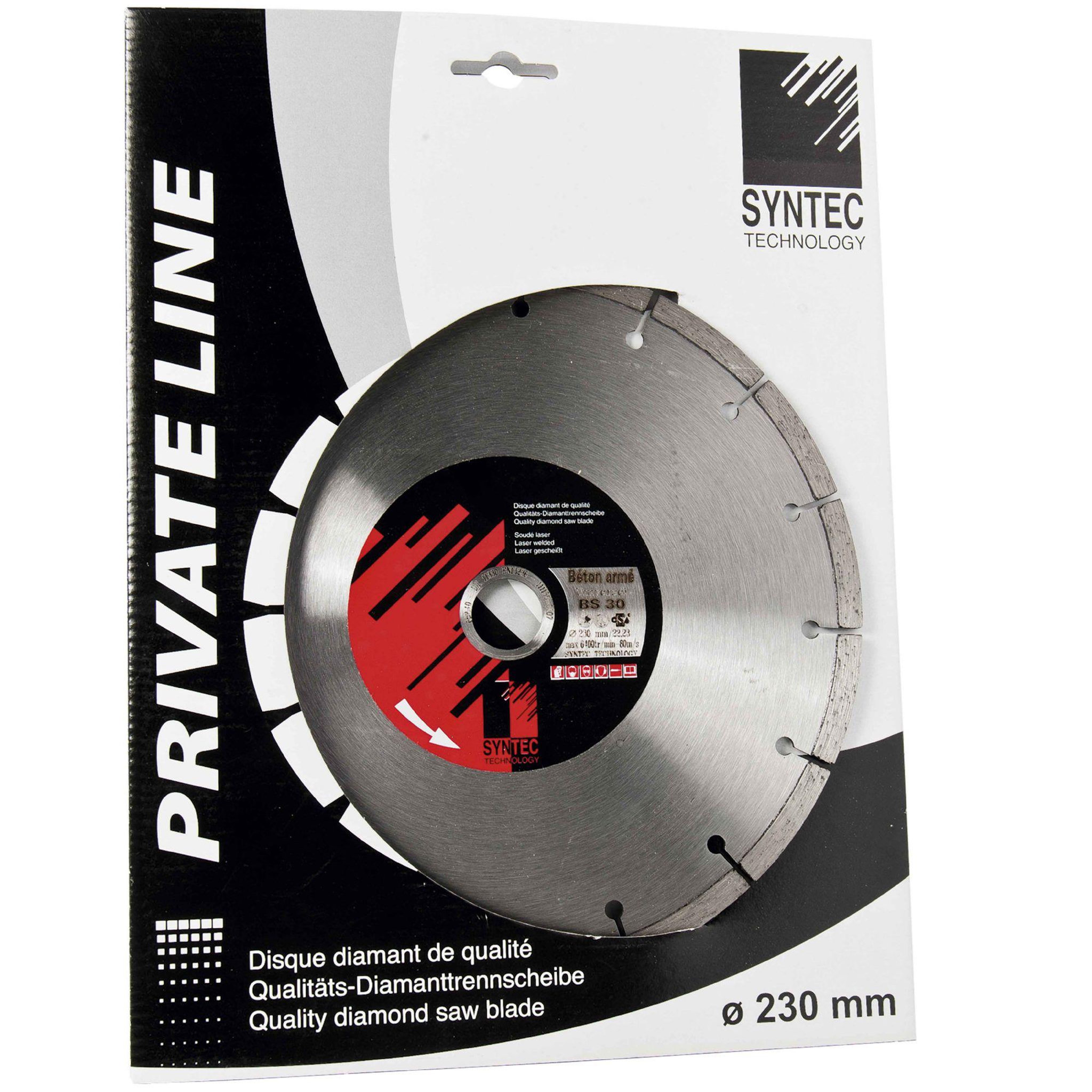 Voir la diapositive 2 : SYNTEC TECHNOLOGY Disque diamant à segment Ø 230 mm