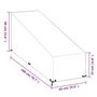 Voir la diapositive 6 : VIDAXL Housses pour chaise longue 2 pcs 12 œillets 200x65x35/60 cm PE