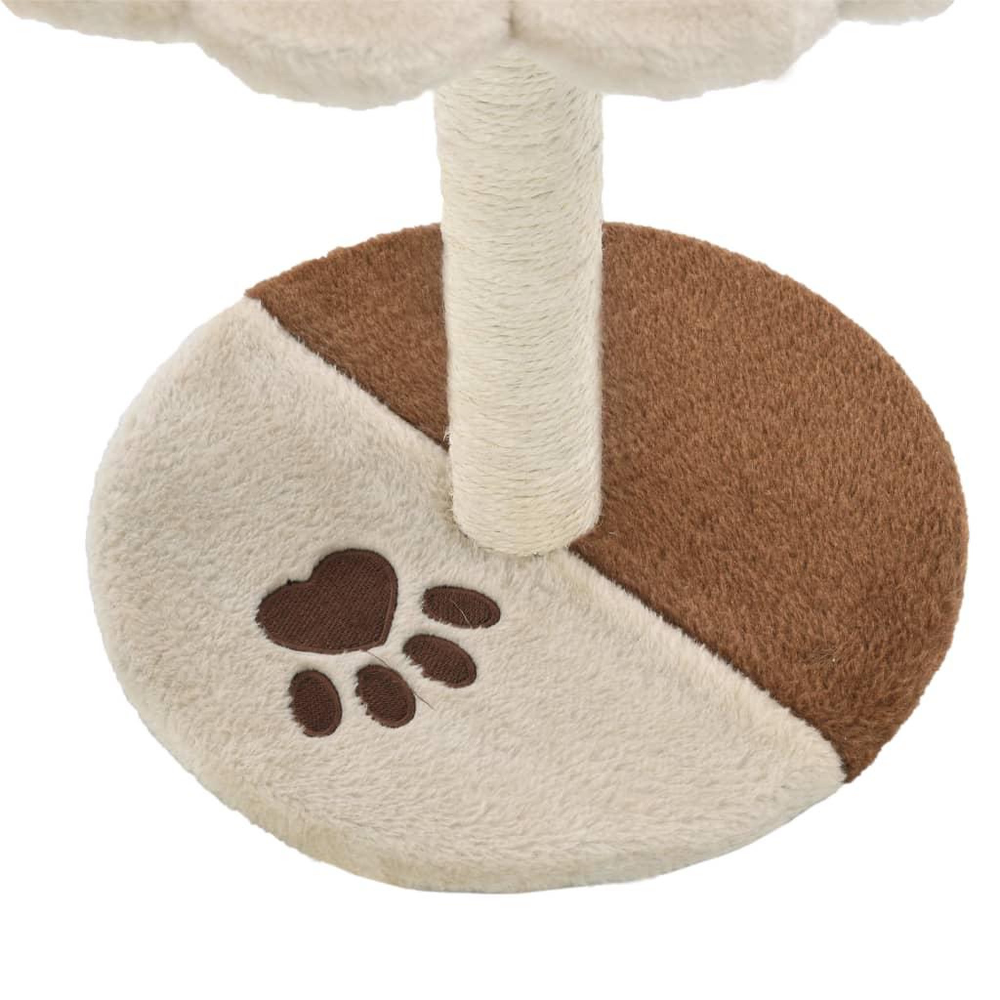 Voir la diapositive 5 : VIDAXL Arbre a chat avec griffoir en sisal 40 cm Beige et Marron