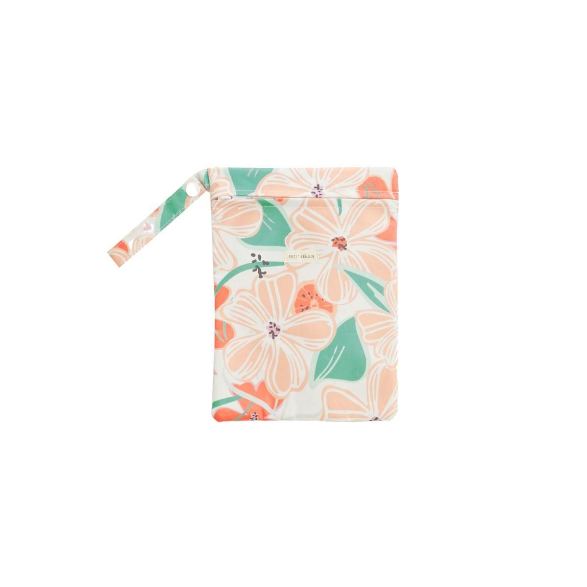 Petit Béguin Serviette de bain bébé + pochette Fleur