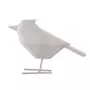 PRESENT TIME Statuette de décoration oiseau en polyrésine - Gris