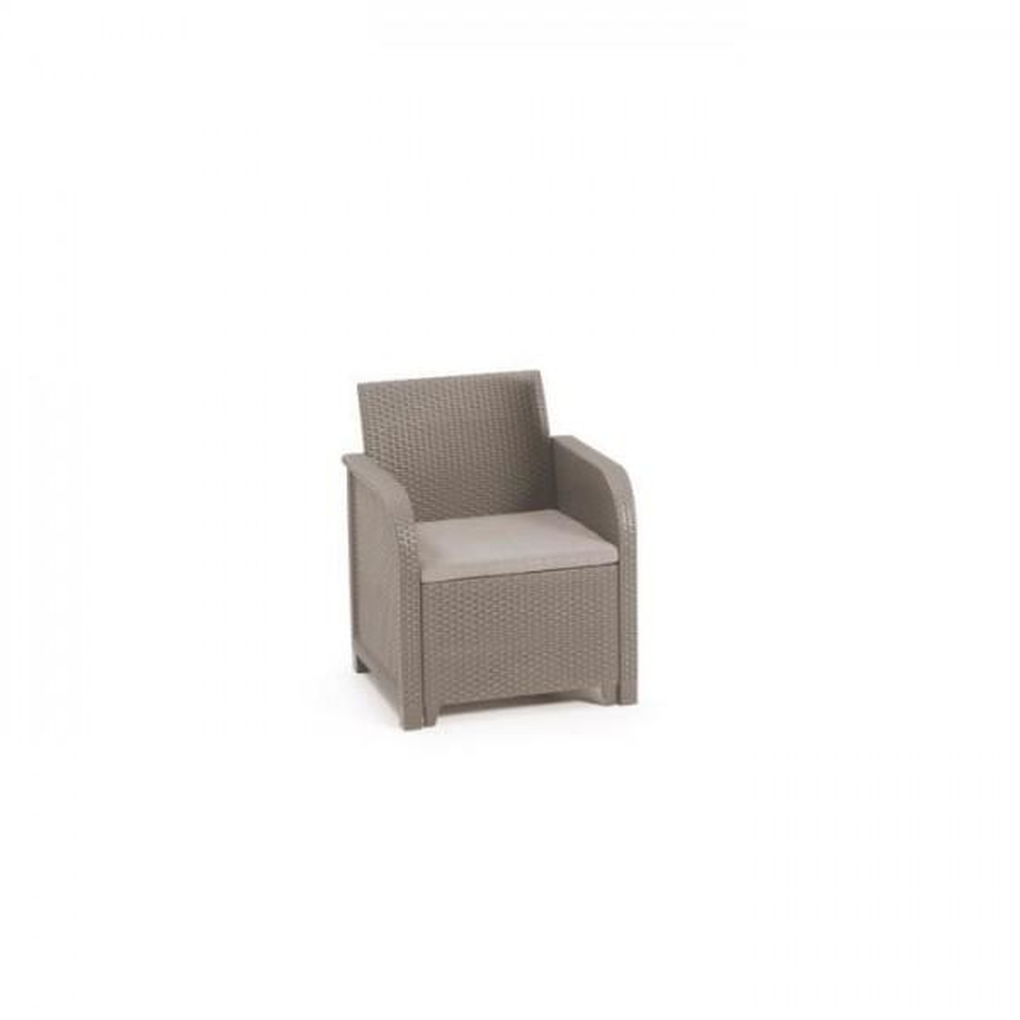 Voir la diapositive 5 : ALLIBERT by KETER Salon de jardin - en résine imitation rotin tressé - Allibert by KETER - 4 personnes - SanRemo - Cappuccino