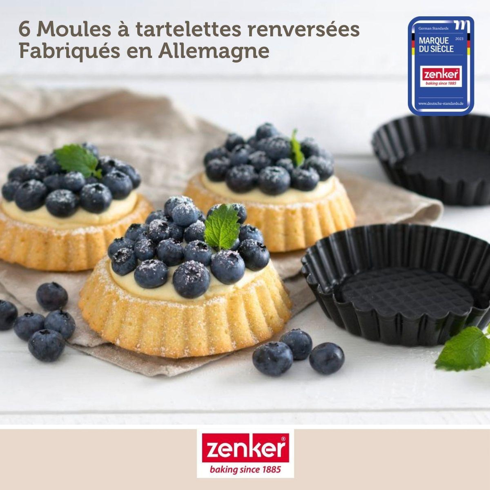 Voir la diapositive 2 : ZENKER Set de 10 ustensiles de pâtisserie avec 6 moules à gâteaux 2 bols spatule et verre doseur black metallic black mettallic zenker  black mettallic