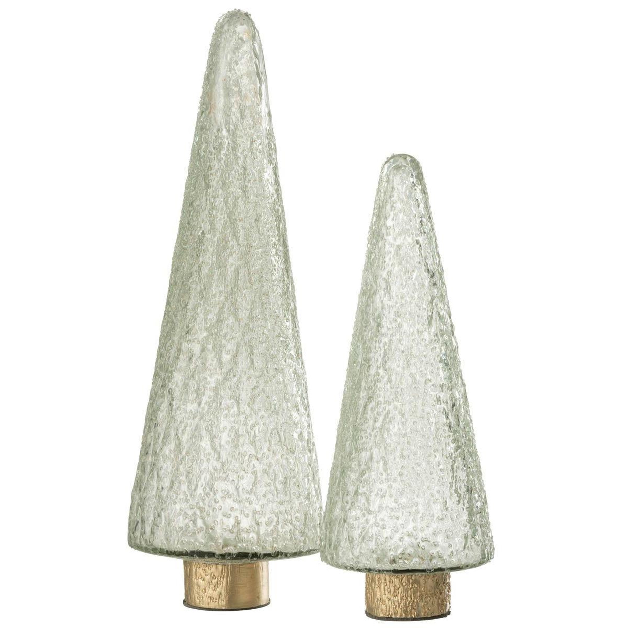 Voir la diapositive 2 : J-LINE Sapin de noël déco en verre  ema  32cm transparent