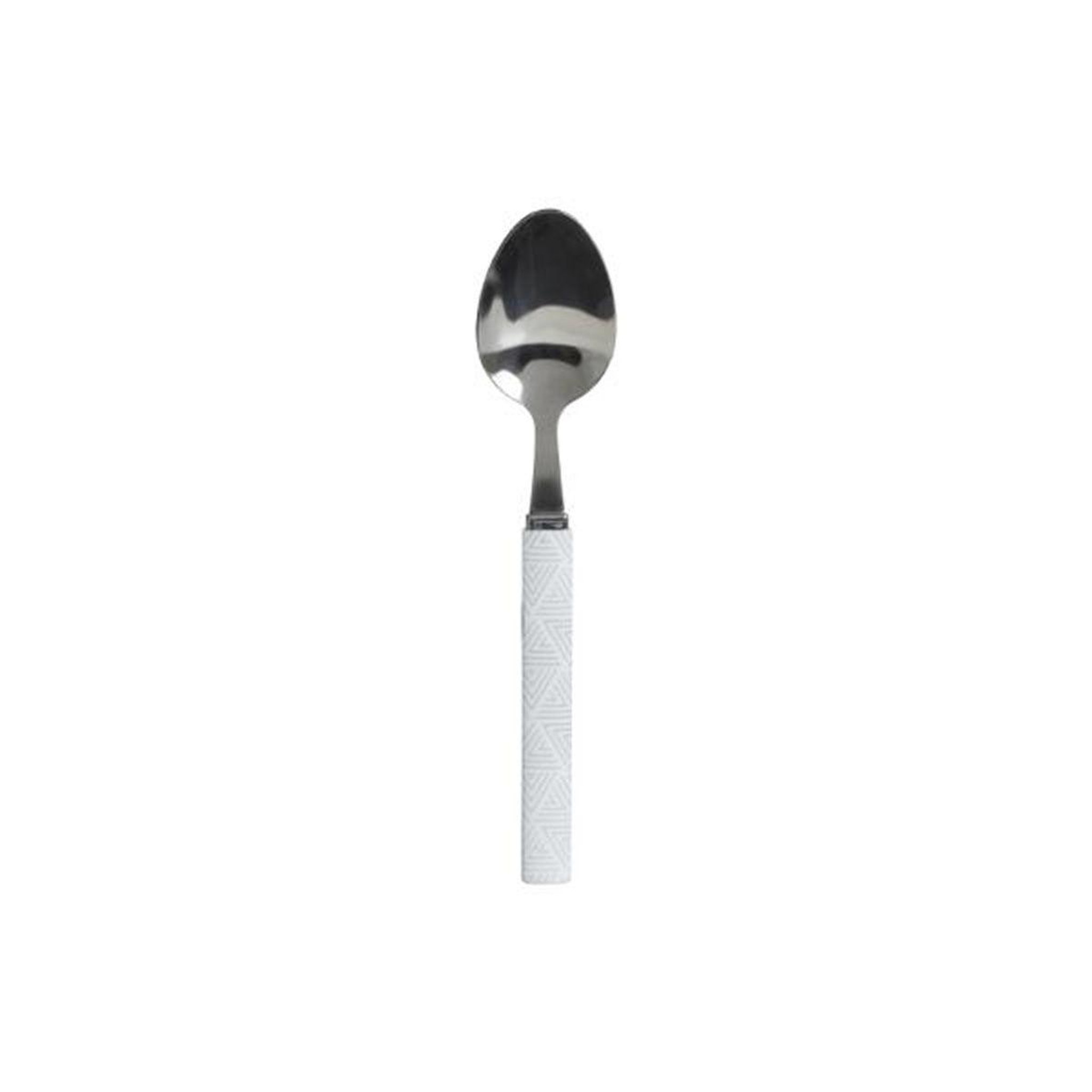 Voir la diapositive 5 : SECRET DE GOURMET Ménagère 24 pièces avec rack  géo  24cm blanc