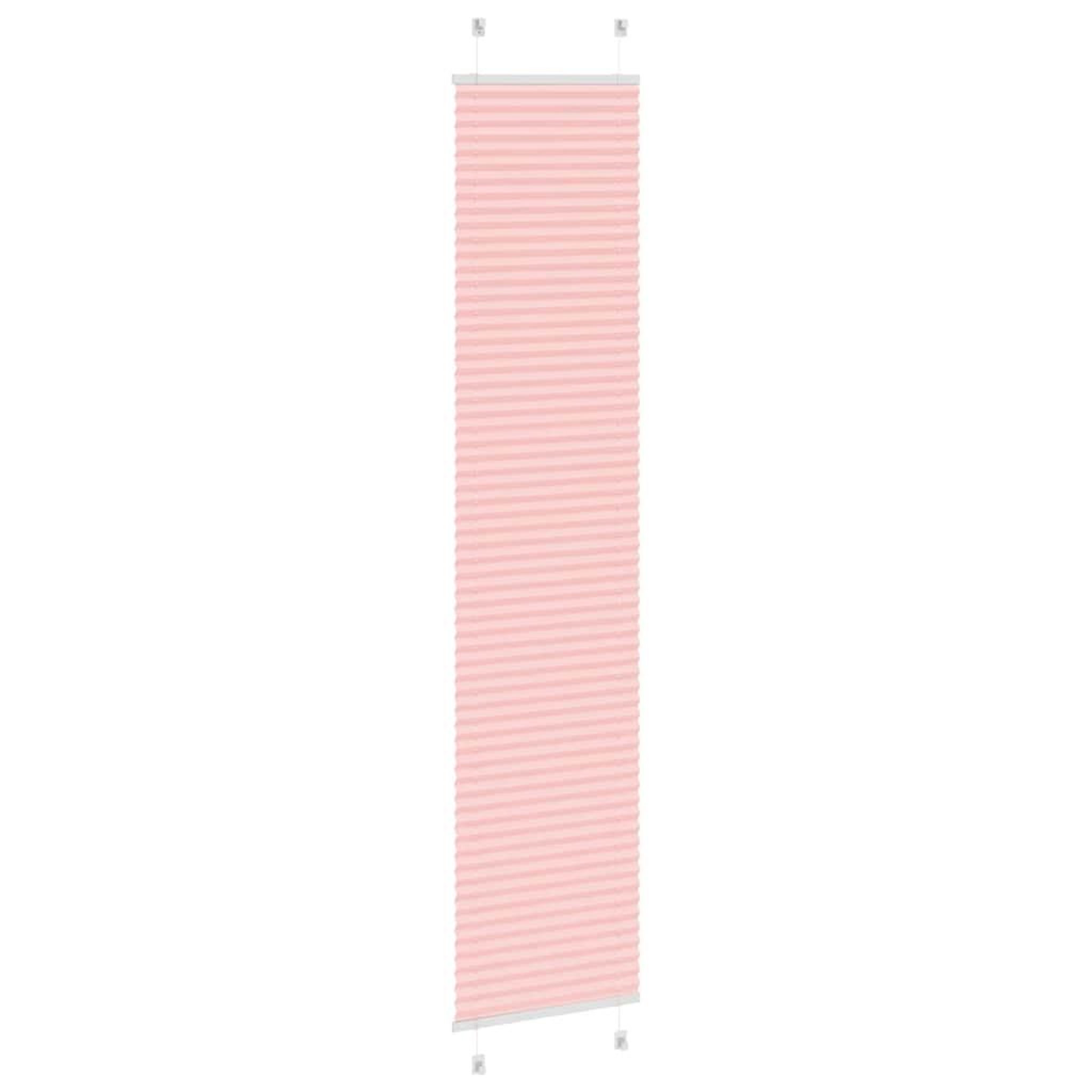 Voir la diapositive 4 : VIDAXL Store plisse rose 50x200 cm largeur du tissu 49,4 cm polyester