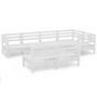 Voir la diapositive 2 : VIDAXL Salon de jardin 7 pcs Bois de pin massif Blanc