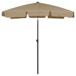 VIDAXL Parasol de plage taupe 180x120 cm