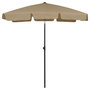 Voir la diapositive 1 : VIDAXL Parasol de plage taupe 180x120 cm