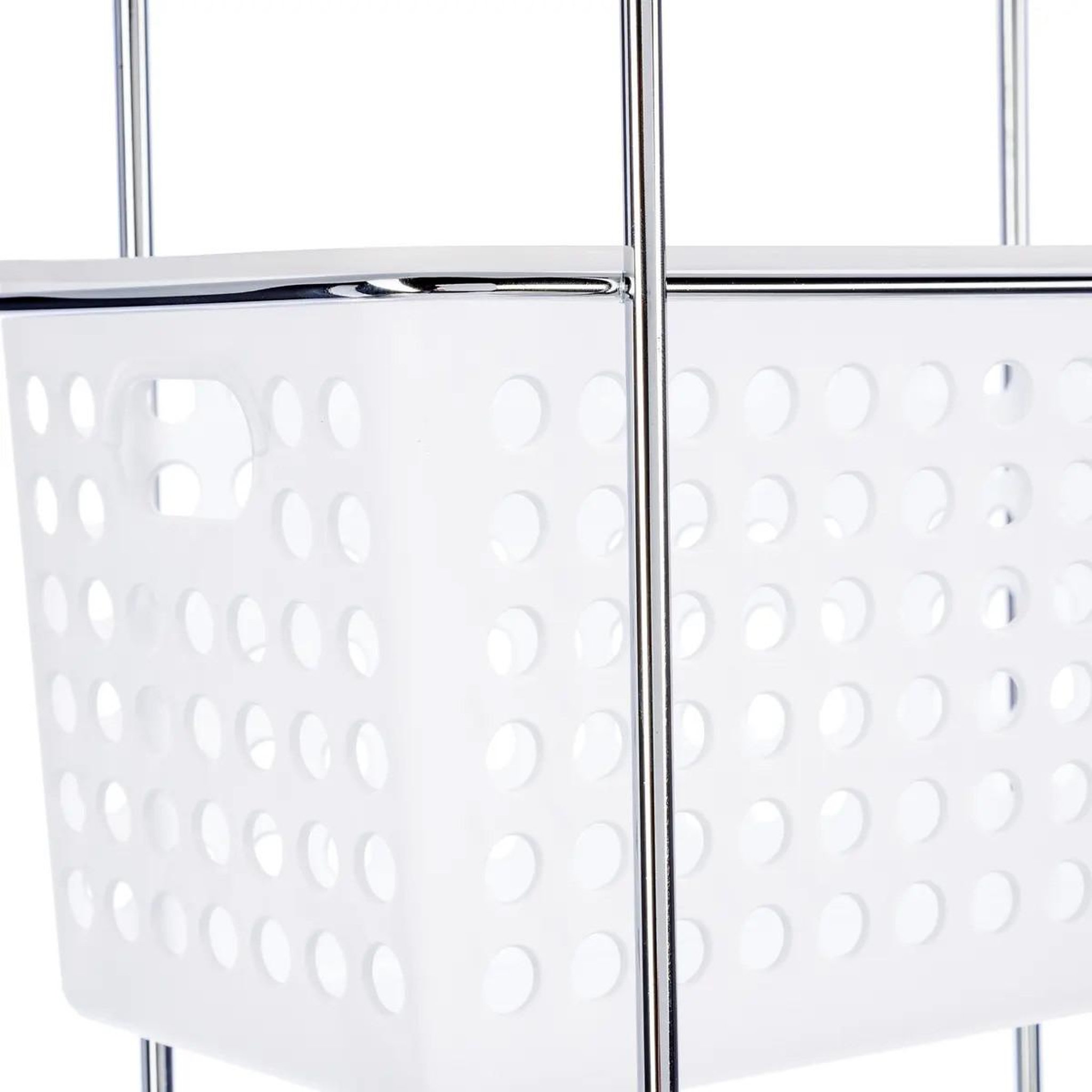 Voir la diapositive 2 : FIVE Étagère en métal  3 paniers  84cm argent