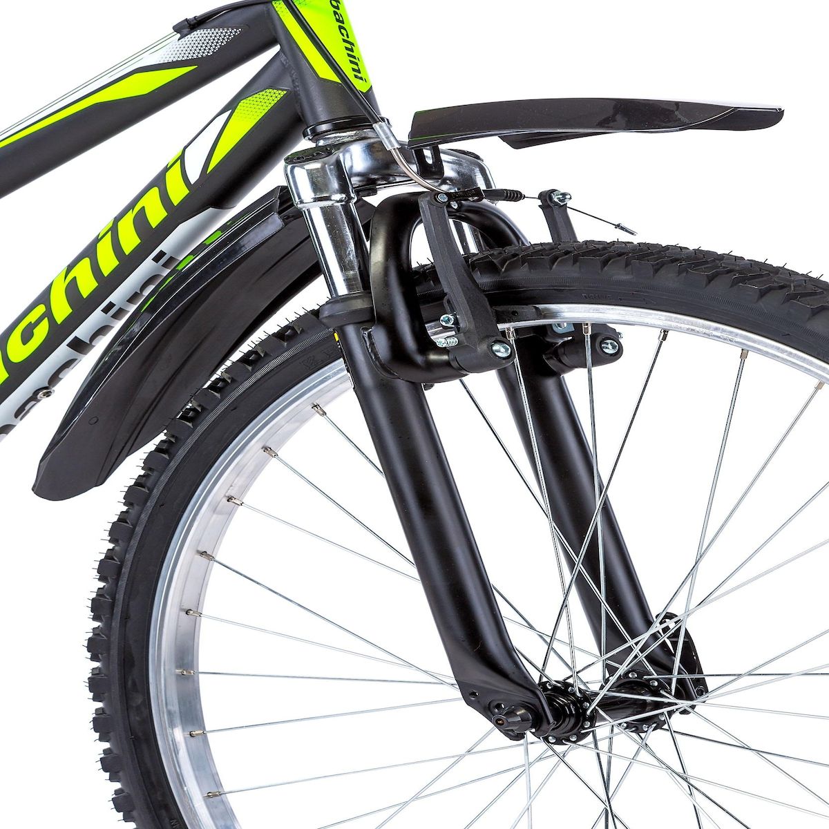 BACHINI Vélo VTT 26'' - Vélo Tout Suspendu - 18 Vitesses - Transmission Shimano - Freins V-Brake - Jantes Alu