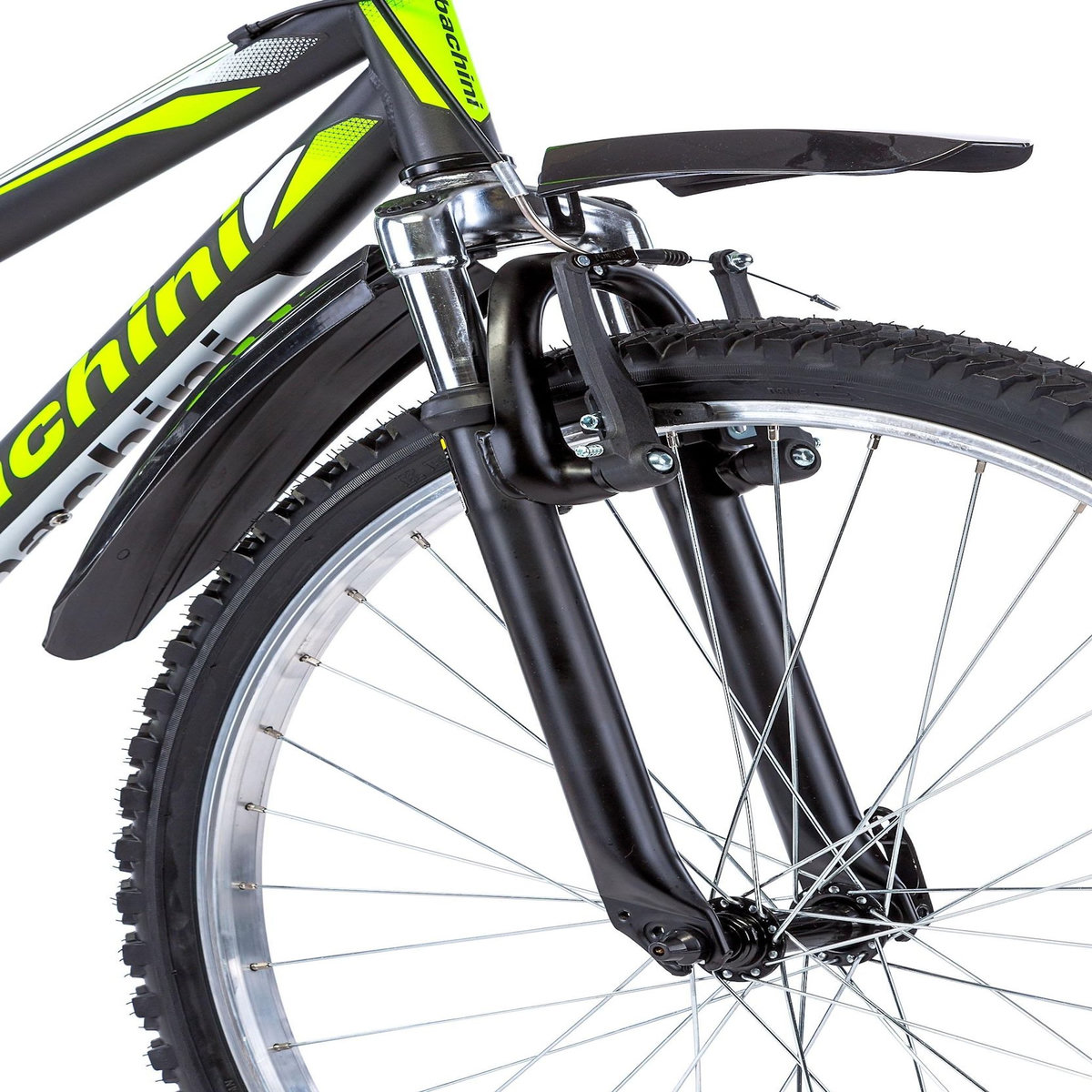 BACHINI Vélo VTT 26'' - Vélo Tout Suspendu - 18 Vitesses - Transmission Shimano - Freins V-Brake - Jantes Alu