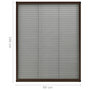 Voir la diapositive 6 : VIDAXL Moustiquaire plissee pour fenetre Aluminium Marron 80x100 cm