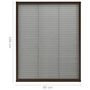 Voir la diapositive 6 : VIDAXL Moustiquaire plissee pour fenetre Aluminium Marron 80x100 cm