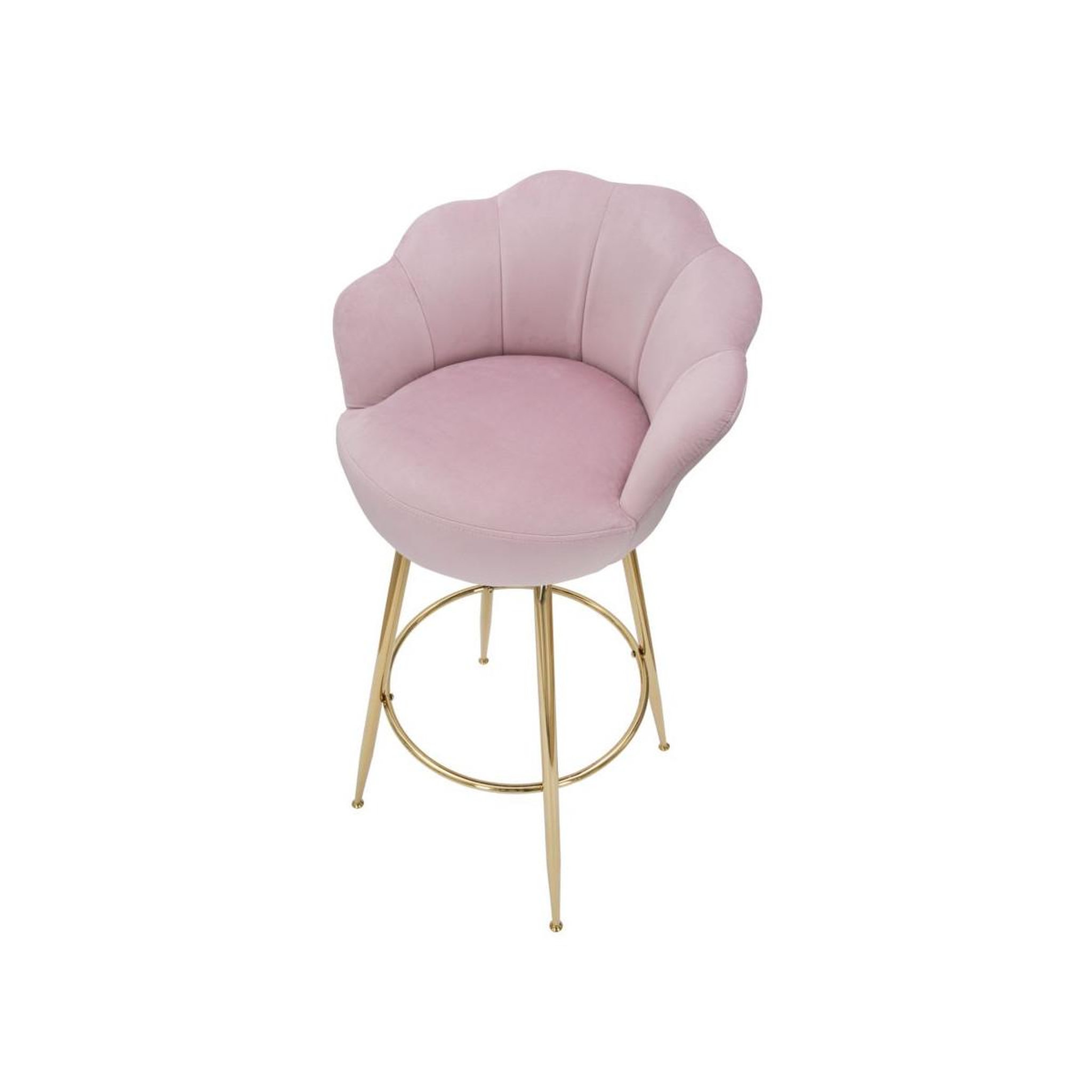 Voir la diapositive 5 : Paris Prix Tabouret de Bar Coquillage  Vienna  110cm Rose & Or